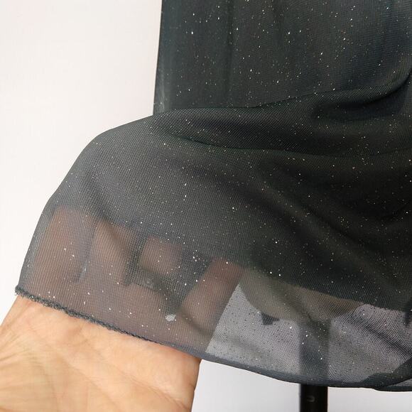 Ruby Rox Vintage Y2K Fit & Flare Dress Size M Gray Silver Metallic Whimsygoth - Picture 6 of 8